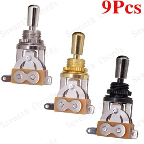 9 Pcs LP Electric Guitar Toggle Switch Pickup Selector With Brass Knob - 3 Colors for choose