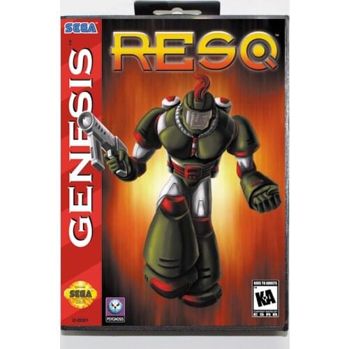 RESQ 16bit MD Game Card For Sega Mega Drive/ Genesis with Retail Box