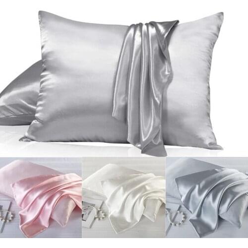 Satin Pillowcase 100% Nature Mulberry Silk Pillow Case Comfortable Durable Pillow Cover Home Accessories Household Supply 51*76
