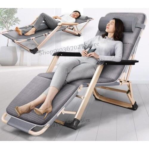Recliner folding lunch break siesta bed balcony leisure backrest chair home lazy sofa office portable chair