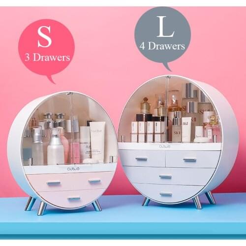 SAFEBET Drawer Makeup Organizer Detachable Penguin Cosmetic Storage Box Waterproof Desktop Organizer Transparent Beauty Boxes