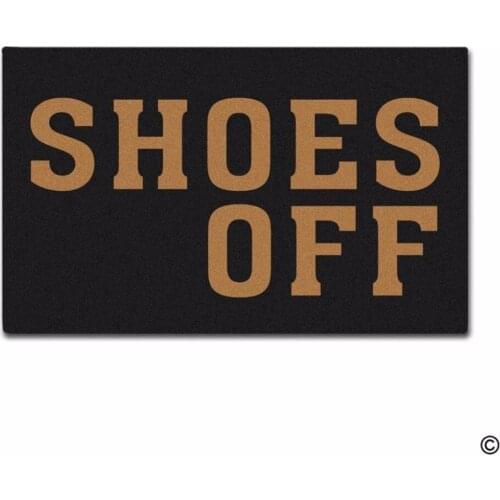 Funny Printed Doormat Funny Entrance Floor Mat Shoes Off Indoor Decorative Floor Mat Non-woven Fabric Top 23.5"x15.7"