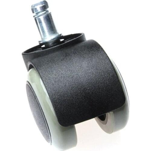 1PC Black & Brown Office Chair Swivel Rubber Casters 50mm Spring Swivel Wheels Trolley Furniture Caster Rubber