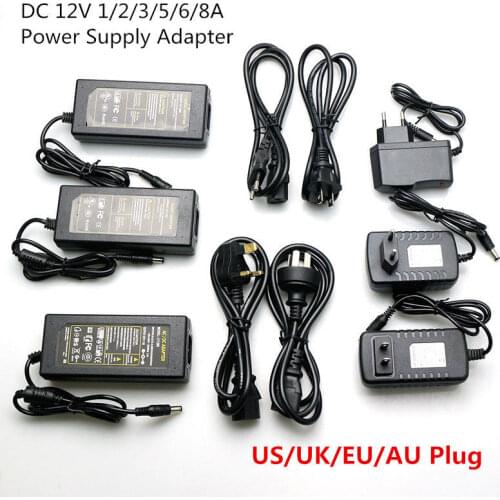 1pc LED driver AC100-240V To DC12V 1A 2A 3A 5A 6A 8A Power Supply Adapter Transformer LED Strip light