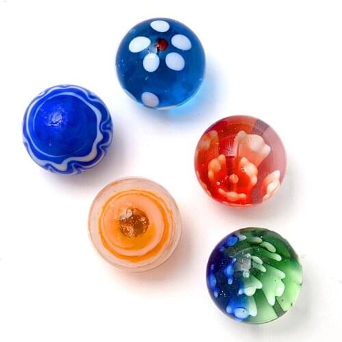 25MM Glass Ball Cream Console Game Pinball Machine Cattle Small Marbles Pat Toys Parent- Child Beads Bouncing Ball Sports Unisex