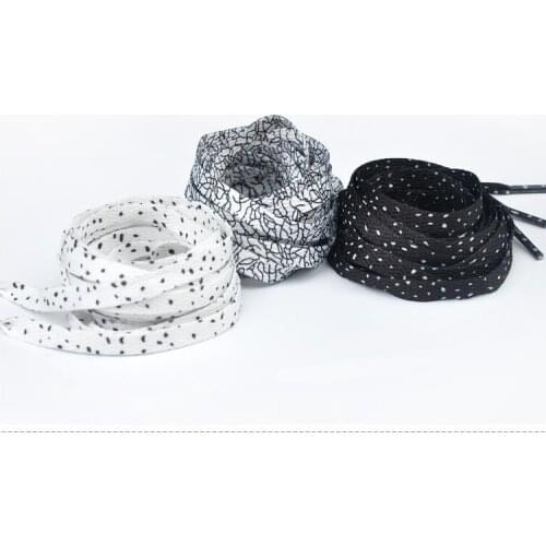 71inch/180cm Creative Extra Long Sport Shoelaces Adult Shoelace Shoe Lace Black&White Flat Laces