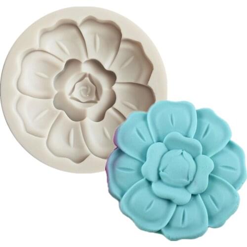 Big Flower Shape Fondant Cake Silicone Mold Cookie Ice Cream Molds Biscuits Candy Chocolate Mould Baking Cake Decoration Tools