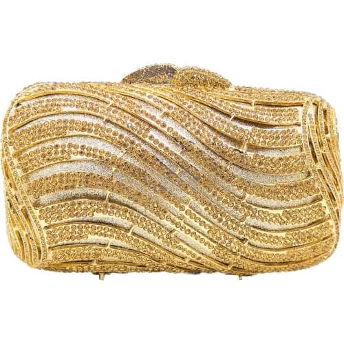 Boutique De FGG Round-Barrel Shape Women Gold Evening Purses and Handbags Party Cocktail Ladies Formal Clutch Bag