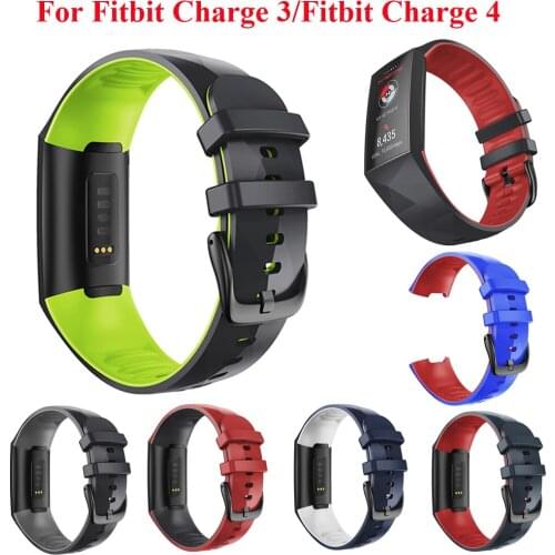 JKER Fitbit charge 3 Band Colorful Silicone Strap For Fitbit Charge 4 Wirstband Smart Bracelet For Fitbit Wrist Accessories