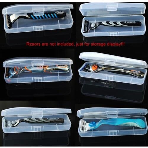 Razor Box Portable Food Grade PVC Waterproof Holder Storage Box for Gillette Razor ( not include the razor )