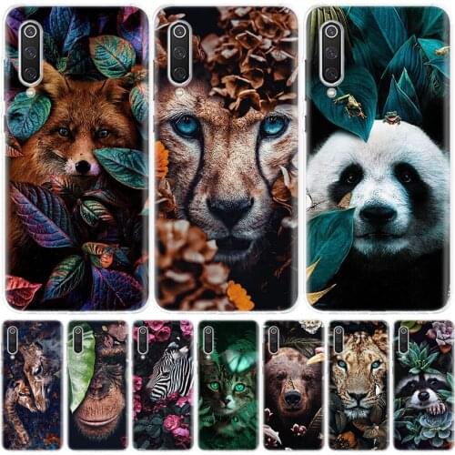 Panda Fox Cat In The Jungle Silicon Phone Case For Xiaomi Redmi Note 10 9 8 9S 8T 7 6 5 6A 7A 8A 9A 9C Pro Customized Cover Coqu