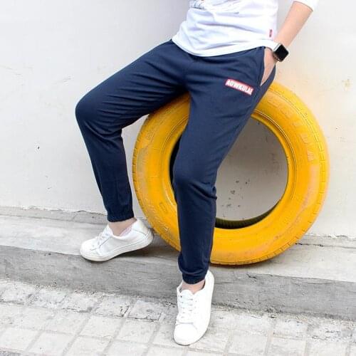 Kids pants cotton spring and autumn new sports childrens clothing students alphabet boys and girls pants baby clothes