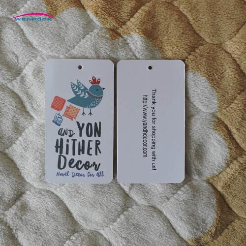 Custom printed paper gift hang tag/logo price swing hangtag/paper label/Free design