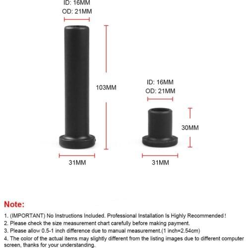 Rear Bushings Kit For Polaris Sportsman X2 800 Deluxe EFI 2007, Black
