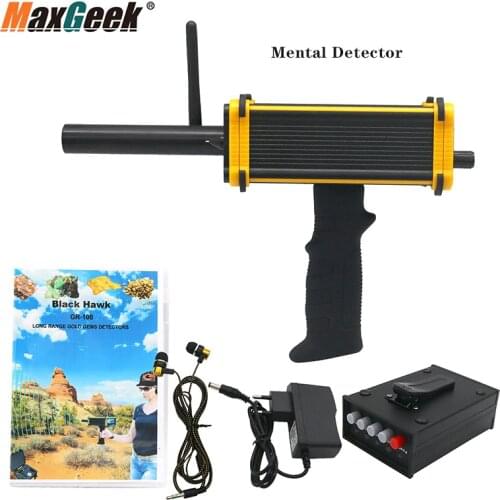 Maxgeek GR100 Long Range Gold Detector Gold Metal Detector Carry Case for Silver Gold Gem Diamond Yellow