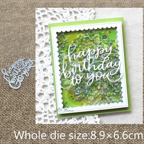 New Design Craft Metal stencil mold Cutting Dies Happy Birthday To You scrapbook die cuts Album Paper Card Craft Embossing