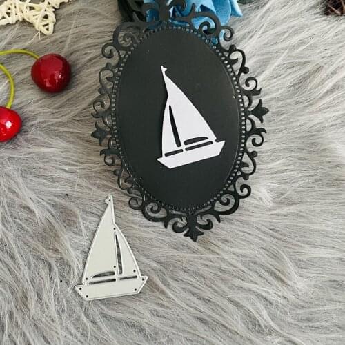 Sailboat sea metal cutting dies cut die mold decoration Scrapbook paper craft knife mould blade punch stencils dies metal die