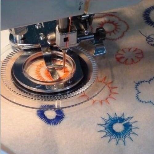 Round Flower Stitch Presser Foot For Flower Embroidery Presser Feet Quilting Tool Sewing Machine Accessories