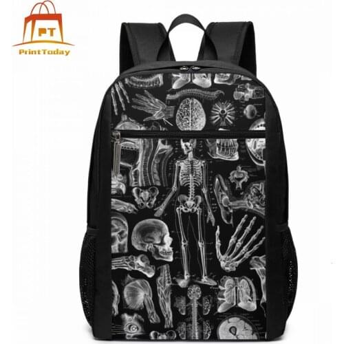 Skeleton Backpack Skeleton Backpacks University Pattern Bag Men - Women Multi Function High quality Bags