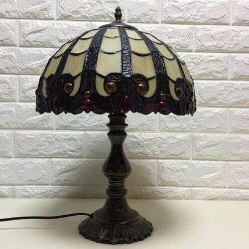 Mediterranean Decor Turkish Mosaic Lamps E27 Stained Glass Lampshade Bedroom Bedside Vintage Table Lamp Light Fixtures