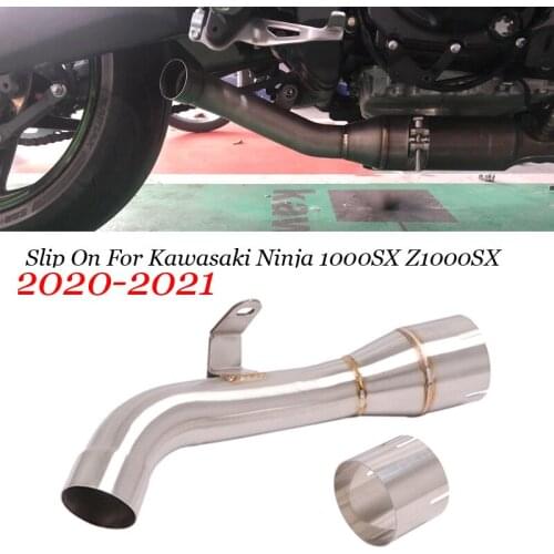 Motorcycle Exhaust Escape Modify Link Pipe Eliminator Enhanced Slip On For Kawasaki Ninja 1000SX Z1000SX 2020 2021 Cat Delete