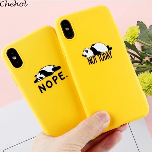 Funny Animal Phone Cases for iPhones 11 8 7 6s Plus Pro X XS MAX XR Case Panda Soft Silicone Fitted Cell Phone Cover Accessories