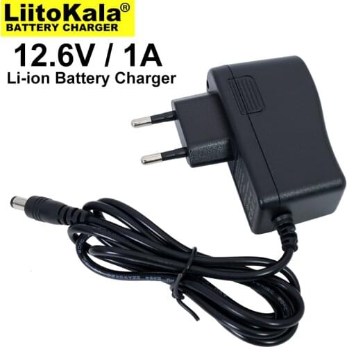 1-15PCS Liitokala 12.6V 1A Lithium battery pack charger 3S 12V battery 100-240V charger DC head is 5.5 * 2.1mm