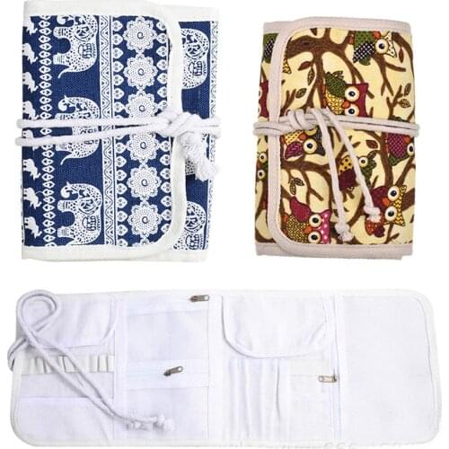 1Pc Cartoons Crochet Hook Case Needle Holder Storage Organizer Roll Bag Knitting Accessories