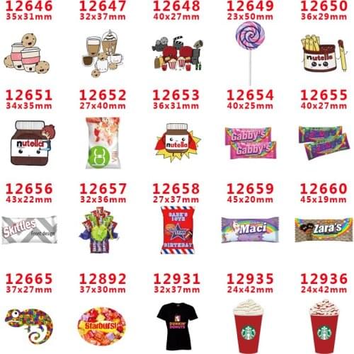 2019 new arrival Free shipping 30 pcs/package printed resin planar flat-back resins for Hair Bow Decoration PR12660