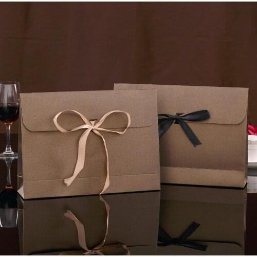 29x21x7CM Coffee envelope gift box paper pocket bag Kerchief Handkerchief Silk scarf packing boxes 200pcs/llot