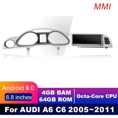 4G LTE 4GB+64GB Android display For AUDI A6 C6 2005~2011 8.8" touch screen GPS Navigation car radio stereo dash multimedia
