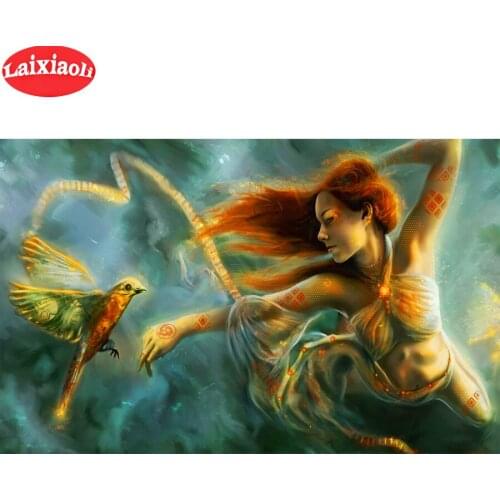 5d mosaic Diamond Painting bird girl pattern diamond Embroidery full square&round Diamond cross stitch set beauty art home decor