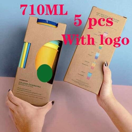 710ml Plastic Tumbler With Lid With Logo Straw Juice Coffee Drink Mugs Portable Water Cup Reusable Support Dropship Wholesale