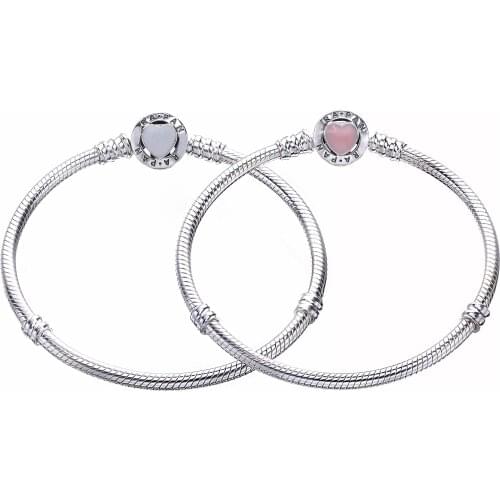 Ajax 100% 925 Sterling Silver Serpent Chain Heart Bracelet & Bracelet Luxury Jewelry For Ms