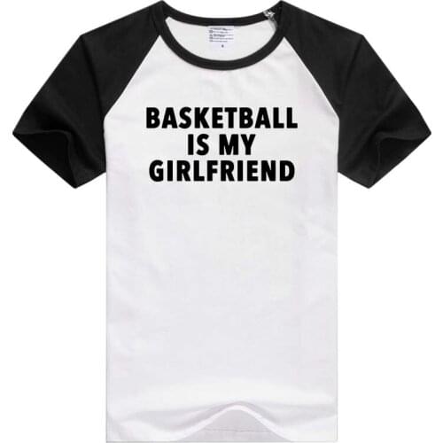 Basketballs is my girlfriend short sleeve casual Men Women T-shirt Comfortable Tshirt Cool Print GA596