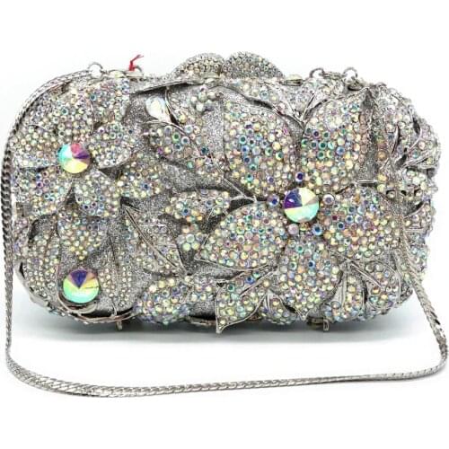 DAIWEI New design clutch evening bags brand designer women purse soiree pochette Rhinestones crystal party clutch bags