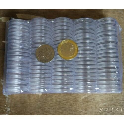 For Coins Under 27mm Wholesell 100 PCS acrylic Plastic Box Display Commemorative Jubilee Coins