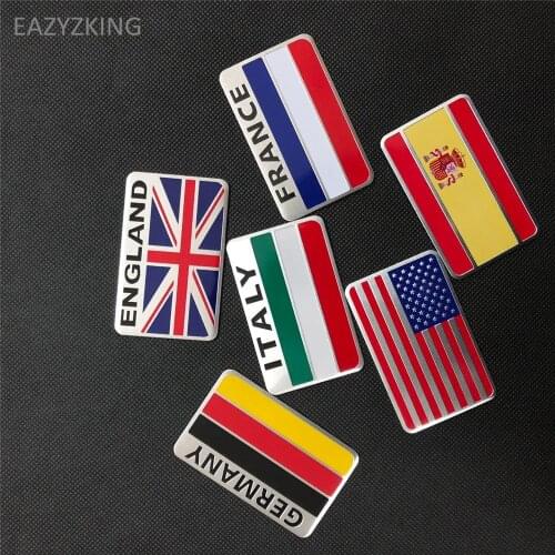 EAZYZKING Car-Styling National Flag Stickers for Hyundai Santa Fe Veracruz Mistra Tucson Veloster Rohens AZERA Avante