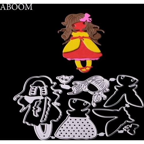 ABOOM Lovely Cartoon Metal Carbon Steel Die Cut Embossing Folder Scrapbooking Decoration Cutting Dies Paper Card Template Mold