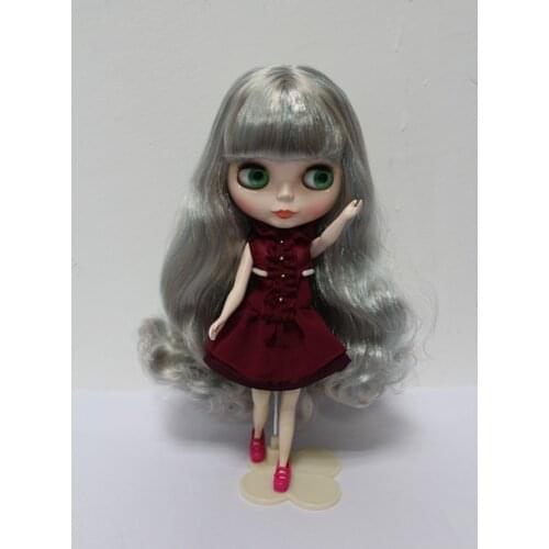 Blygirl Blyth doll Bangs hair color mixing 42BL324 ordinary naked doll DIY doll body joints 7 to change their own makeup