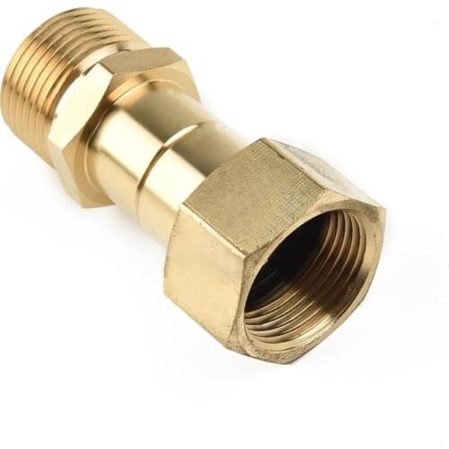 Metric M22 14mm male + M22 female swivel Fitting Thread Pressure Washer Swivel Joint Kink Free Connector Hose Fitting