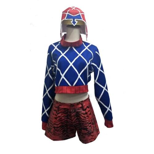 Fashion NEW JoJos Bizarre Adventure GUIDO MISTA Cosplay Costume Whole Set 11