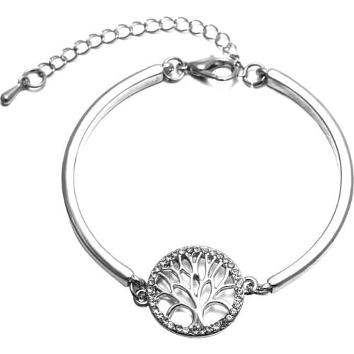 Fashion Lady Bracelet Hollow Tree of Life Adjustable Chain Bracelet For Women Trend Bangle Jewelry Accessories pulseira Gift
