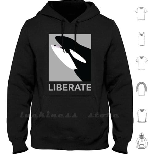 Orca ) Hoodie Long Sleeve Animal Rights Animal Animals Blackfish Whales Seaworld Liberation Animal Liberation