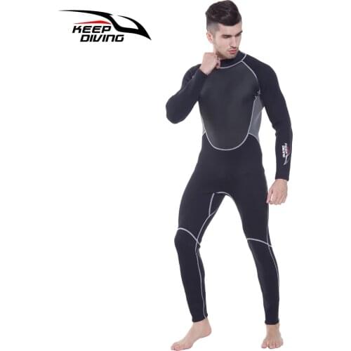 Professional 3MM Neoprene Wetsuit One-Piece and Close Body Diving Suit Scuba Dive Surfing Snorkeling Spearfishing Plus Size