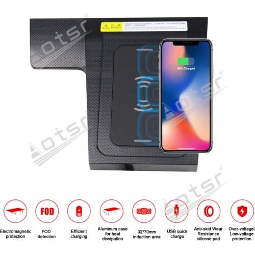 QI car Infrared Fast wireless charger For Honda Avancier/UR-V 2017-2018 Wireless Charging Car Phone Holder for iphone/Samsung