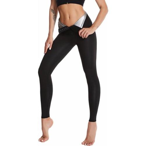 Size Upgrade Women Silver Ion Coating Thermo Pants Sweat Sauna Suits Body Shapers Waist Trainer Slimming Shorts Fitness Leggings