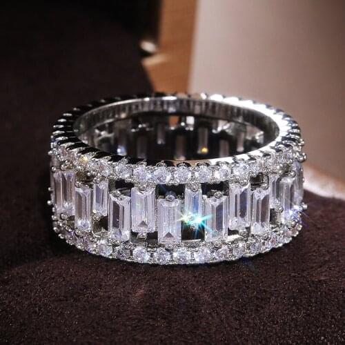 CAOSHI Luxury Dazzling Cubic Zirconia Wedding Rings for Women Fashion Engagement Party Accessories Jewelry Birthday Gift Female