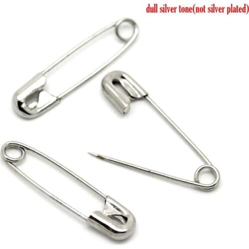 Free shipping-200PCs Silver Tone Safety Pins Findings 2.7x0.6cm(1-1/8"x1/4") M00876