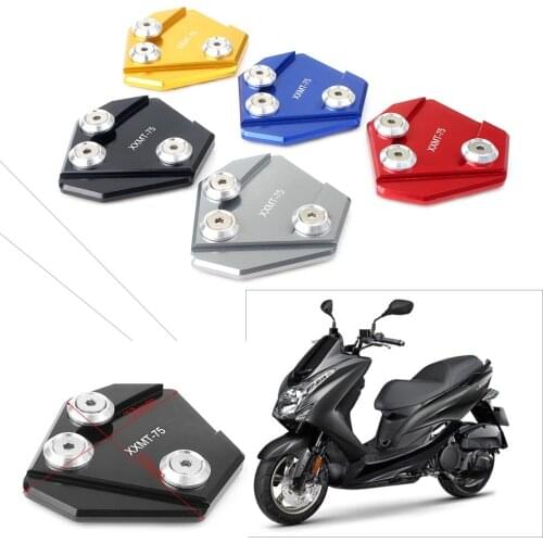 Motorcycle CNC Kickstand Foot Side Stand Extension Pad Support Plate For Yamaha SMAX 155 2013-2016/GTR 04-15/Cygnus 13-15/RAY125